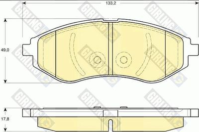 6133309 GIRLING Комплект тормозных колодок, дисковый тормоз