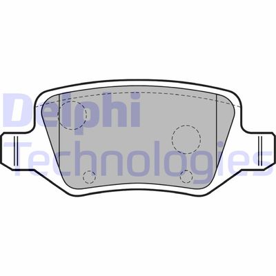 LP1741 DELPHI Комплект тормозных колодок, дисковый тормоз