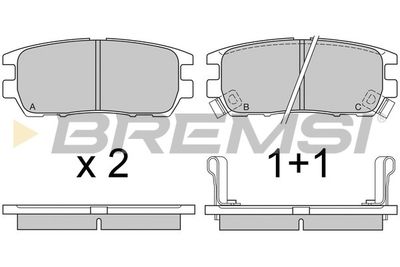 BP2574 BREMSI Комплект тормозных колодок, дисковый тормоз