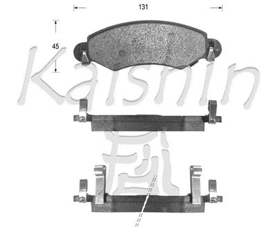 FK9051 KAISHIN Комплект тормозных колодок, дисковый тормоз