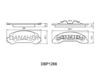 DBP1266 DANAHER Комплект тормозных колодок, дисковый тормоз