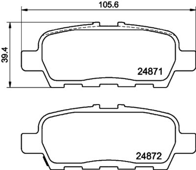 8DB355029691 HELLA PAGID Комплект тормозных колодок, дисковый тормоз