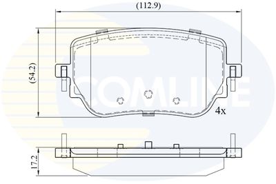 CBP02765 COMLINE Комплект тормозных колодок, дисковый тормоз