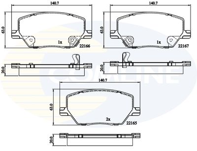 CBP32294 COMLINE Комплект тормозных колодок, дисковый тормоз