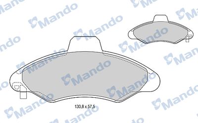 MBF015130 MANDO Комплект тормозных колодок, дисковый тормоз