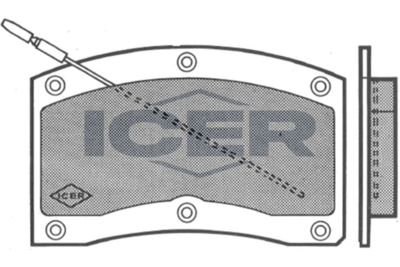 180082V ICER Комплект тормозных колодок, дисковый тормоз