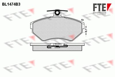 9010201 FTE Комплект тормозных колодок, дисковый тормоз