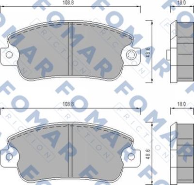 FO433481 FOMAR Friction Комплект тормозных колодок, дисковый тормоз