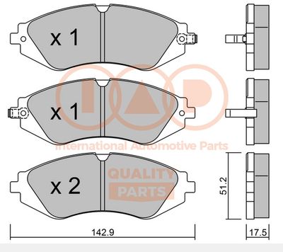 70420034P IAP QUALITY PARTS Комплект тормозных колодок, дисковый тормоз