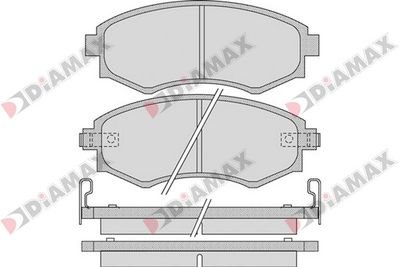 N09321 DIAMAX Комплект тормозных колодок, дисковый тормоз