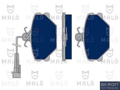 1050343 AKRON-MALÒ Комплект тормозных колодок, дисковый тормоз
