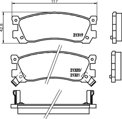 8DB355029891 HELLA Комплект тормозных колодок, дисковый тормоз