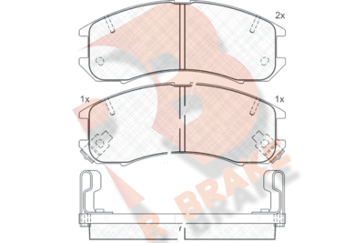 RB0795 R BRAKE Комплект тормозных колодок, дисковый тормоз