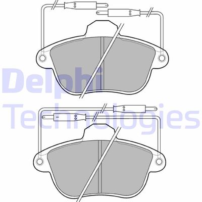 LP741 DELPHI Комплект тормозных колодок, дисковый тормоз