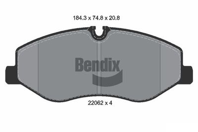 BPD1306 BENDIX Braking Комплект тормозных колодок, дисковый тормоз