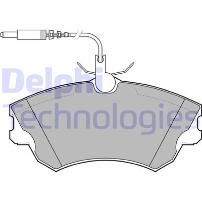 LP1614 DELPHI Комплект тормозных колодок, дисковый тормоз