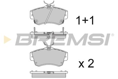 BP2908 BREMSI Комплект тормозных колодок, дисковый тормоз