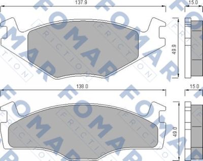 FO436481 FOMAR Friction Комплект тормозных колодок, дисковый тормоз