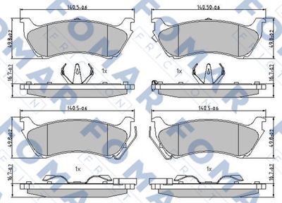 FO922381 FOMAR Friction Комплект тормозных колодок, дисковый тормоз