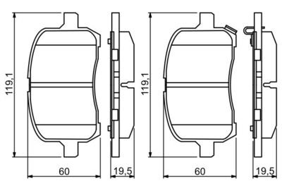 0986494306 BOSCH Комплект тормозных колодок, дисковый тормоз