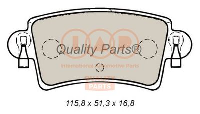 70413161 IAP QUALITY PARTS Комплект тормозных колодок, дисковый тормоз