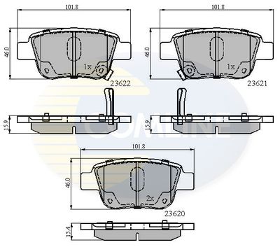 CBP31141 COMLINE Комплект тормозных колодок, дисковый тормоз