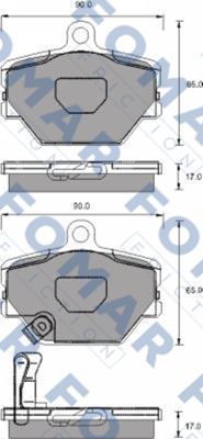 FO928781 FOMAR Friction Комплект тормозных колодок, дисковый тормоз