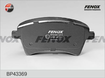 BP43369 FENOX Комплект тормозных колодок, дисковый тормоз