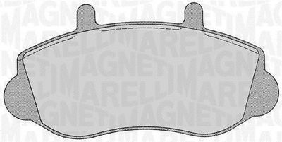 363916060544 MAGNETI MARELLI Комплект тормозных колодок, дисковый тормоз