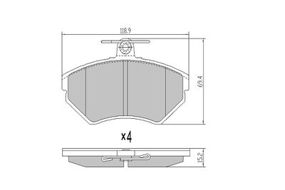 FBP1051 FREMAX Комплект тормозных колодок, дисковый тормоз