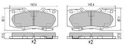 FBP2069 FREMAX Комплект тормозных колодок, дисковый тормоз