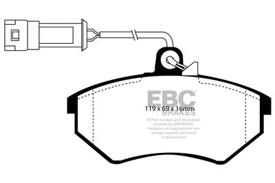 DP9822 EBC Brakes Комплект тормозных колодок, дисковый тормоз