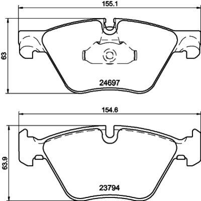 PCP1248 DON Комплект тормозных колодок, дисковый тормоз