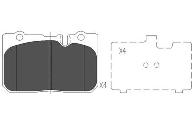 KBP9053 KAVO PARTS Комплект тормозных колодок, дисковый тормоз