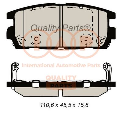 70407082 IAP QUALITY PARTS Комплект тормозных колодок, дисковый тормоз