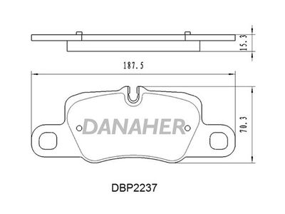 DBP2237 DANAHER Комплект тормозных колодок, дисковый тормоз