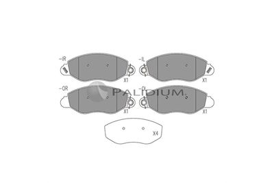 P11056 ASHUKI by Palidium Комплект тормозных колодок, дисковый тормоз