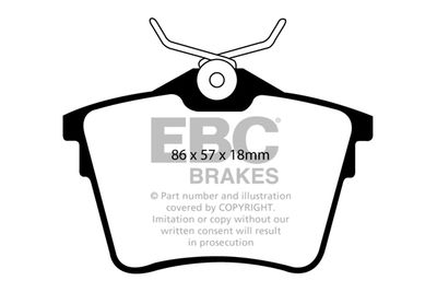 DP1551 EBC Brakes Комплект тормозных колодок, дисковый тормоз