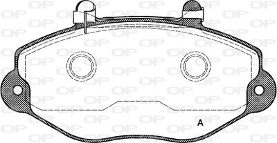 BPA039202 OPEN PARTS Комплект тормозных колодок, дисковый тормоз