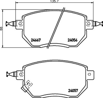 PCP1479 DON Комплект тормозных колодок, дисковый тормоз