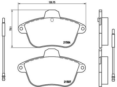 P61046 BREMBO Комплект тормозных колодок, дисковый тормоз