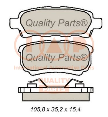 70412094 IAP QUALITY PARTS Комплект тормозных колодок, дисковый тормоз