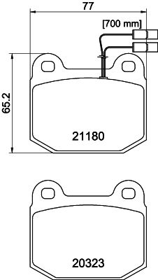 MDB1301 MINTEX Комплект тормозных колодок, дисковый тормоз