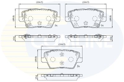 CBP32772 COMLINE Комплект тормозных колодок, дисковый тормоз