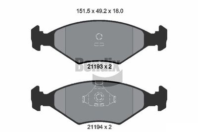 BPD1763 BENDIX Braking Комплект тормозных колодок, дисковый тормоз