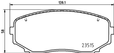 8DB355037911 HELLA Комплект тормозных колодок, дисковый тормоз