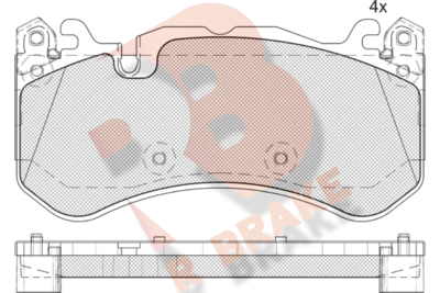 RB2079204 R BRAKE Комплект тормозных колодок, дисковый тормоз