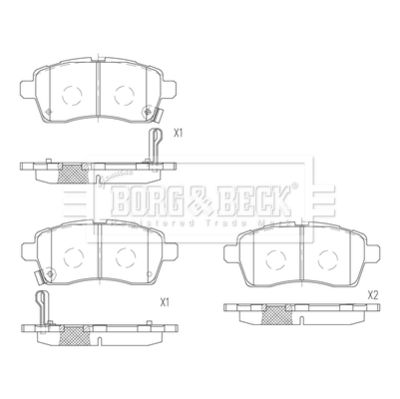 BBP2809 BORG & BECK Комплект тормозных колодок, дисковый тормоз