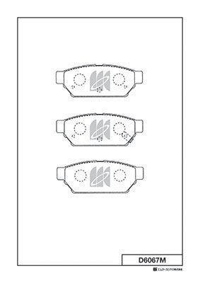 D6067M MK Kashiyama Комплект тормозных колодок, дисковый тормоз