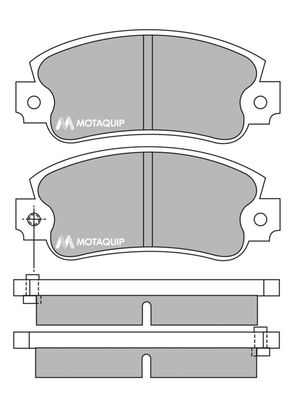 LVXL324 MOTAQUIP Комплект тормозных колодок, дисковый тормоз